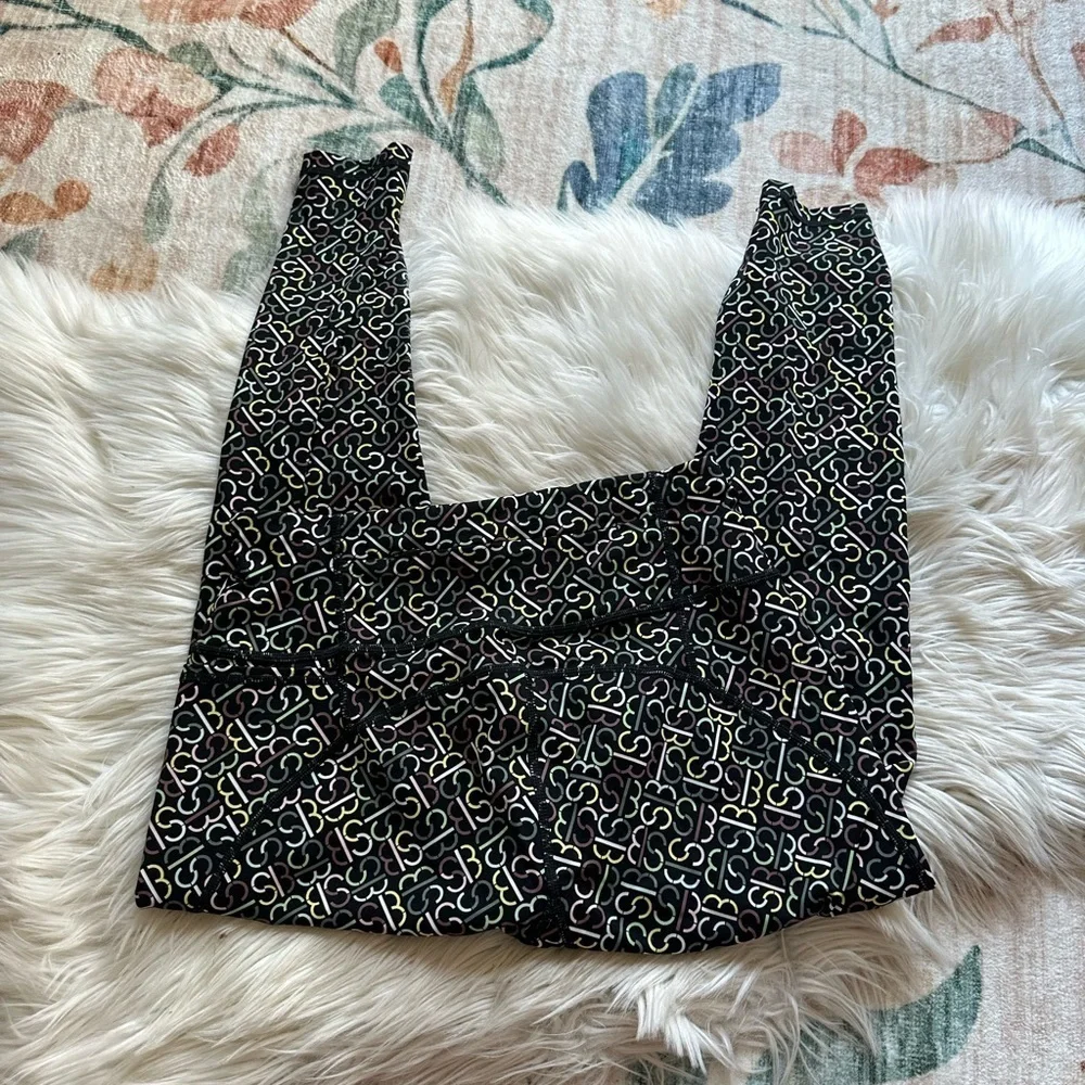 SWEATY BETTY Power High Waist 7/8 Legging In Black Slot Print
